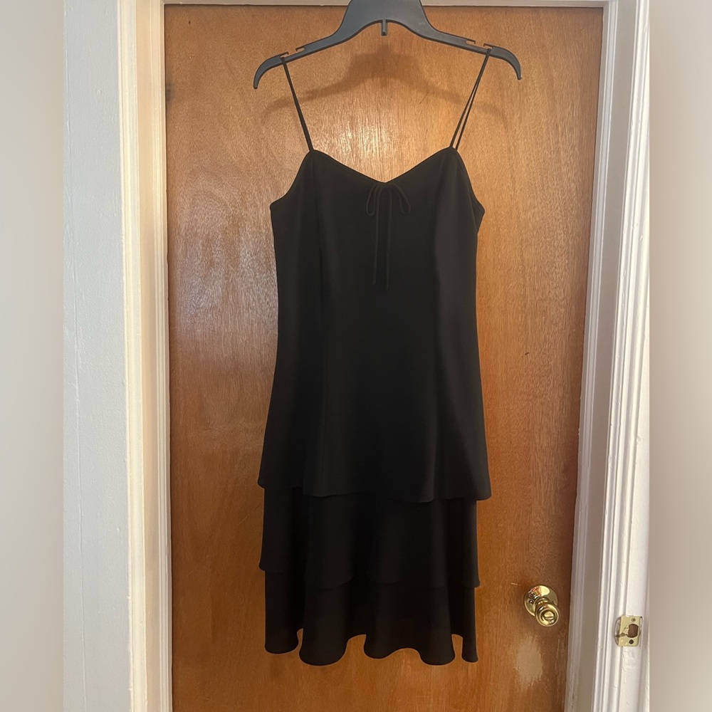 Vintage DW3 for David Warren Women’s Black Formal Spaghetti Strap Dress